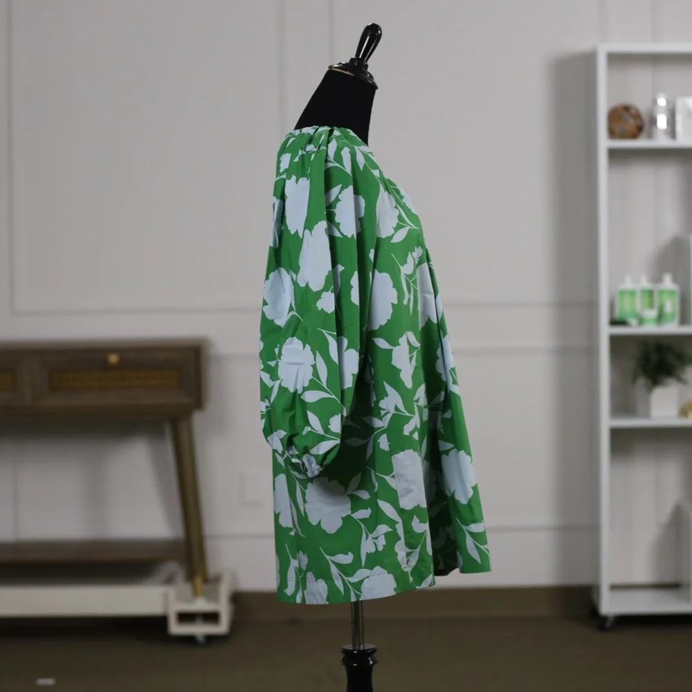 Kate Spade Green and Light Blue Oversized Tunic Dress - Picture 3 of 9